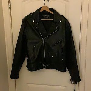 Unik Men's Traditional Premium Motorcycle Jacket with Side Laces